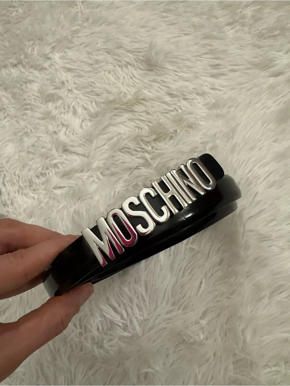 NWOT Moschino Logo Leather Belt!
